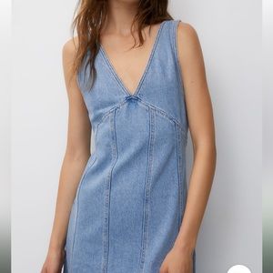Pull and Bear Denim Maxi Dress